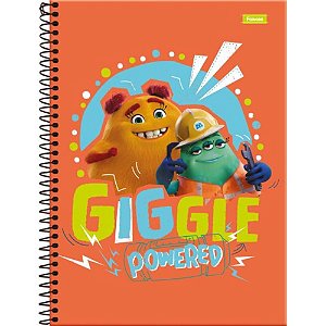 Caderno 01X1 Capa Dura Monstros NO Trabalho 80FLS PCT com 04