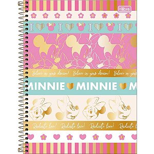 Caderno 01X1 Capa Dura Minnie 80 Folhas - Pacote com 4