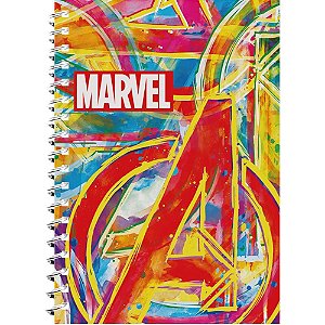 Caderno Universitário 1X1 Capa Dura Marvel 80 Folhas