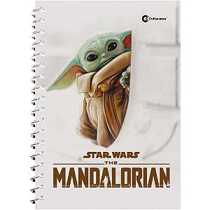 Caderno 01X1 Capa Dura Mandalorian 80 Folhas