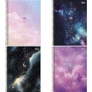 Caderno 01X1 Capa Dura Magic 80 Folhas PCT com 04