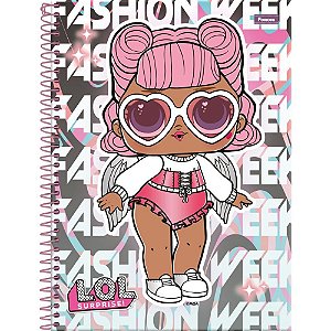 Caderno 01X1 Capa Dura LOL 80 Folhas Pacote com 4