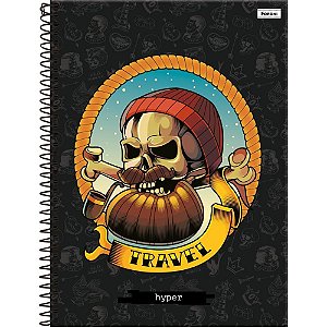 Caderno 01X1 Capa Dura HYPER 80 Folhas PCT com 04