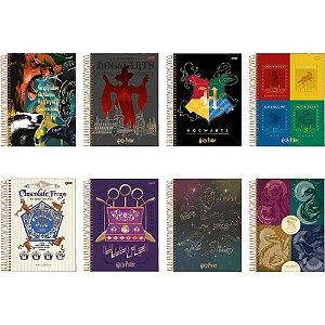 Caderno 01X1 Capa Dura HARRY Potter 96 Folhas Pacote com 04