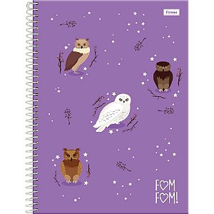 Caderno 01X1 Capa Dura FOM FOM 80 Folhas Pacote com 04