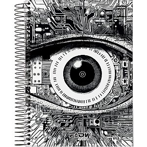 Caderno 1X1 Capa Dura FLOW 80 Folhas - Pacote com 4 Unidades