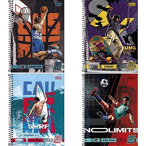 Caderno 01X1 Capa Dura do IT! 80 Folhas Pacote com 04