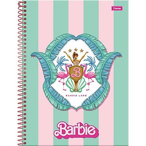 Caderno 1X1 Capa Dura Barbie Teen 80 Folhas Pacote com 4