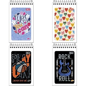 Caderneta Apontamento 1/16 Espiral D+ Capa Flexível 60 Folhas - Pacote com 20