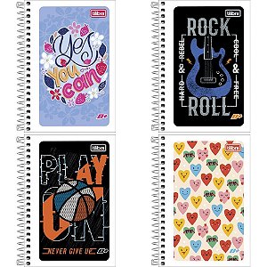 Caderneta 1/8 Espiral D+ Capa Flexível 96 Folhas - Pacote com 24 Unidades