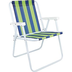 Cadeira para Piscina Praia ALTA de AÇO 53X54X72 – Cores Sortidas