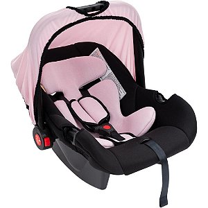 Cadeira de Segurança para Carro Bebê Conforto Grafite e Rosa ATÉ 13KG