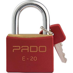 Cadeado Colorido Vermelho SM LT - 20MM com 2 Chaves
