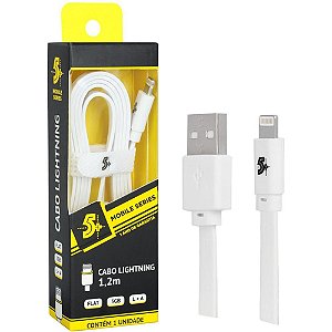 Cabo USB Lightning Mobile 1,20M Branco