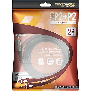 Cabo de áudio P2XP2 Estéreo Nickel FITZ 2MTS