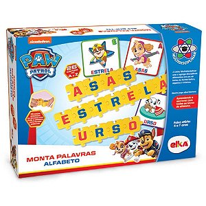 Brinquedo Pedagógico Patrulha Canina Monta Palavras