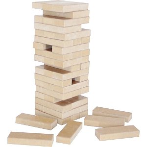 Brinquedo Pedagógico Madeira Torre Legal 54 Peças