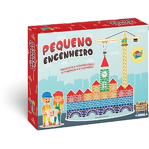Brinquedo Pedagógico Madeira Pequeno Engenheiro 42 Peças