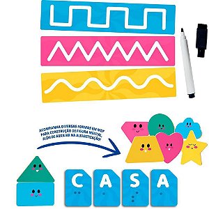 Brinquedo Pedagógico Madeira KIT Aprendbraille