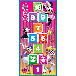Brinquedo Pedagógico EVA Minnie Amarelinha 1,40X68CM