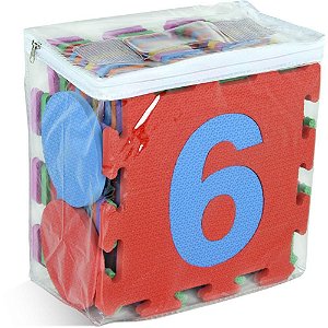 Brinquedo Pedagógico EVA Amarelinha PEQ15 PCS 25X25CM