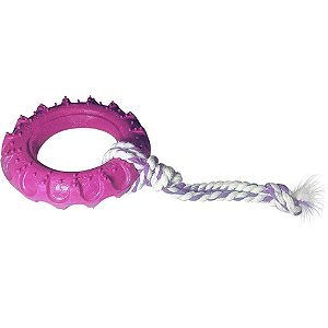Brinquedo para PET Pneu OFF Road com Corda Rosa M