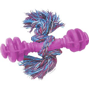 Brinquedo para PET Halter Maciço com Corda Rosa