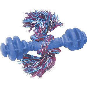 Brinquedo para PET Halter Maciço com Corda Azul