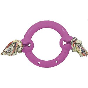Brinquedo para PET ANEL Maciço com Corda Rosa G