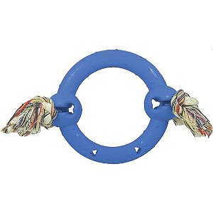 Brinquedo para PET ANEL Maciço com Corda Azul G