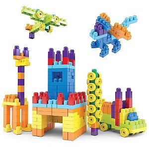 Brinquedo para Montar Super Caixa Divertida 330 Peças