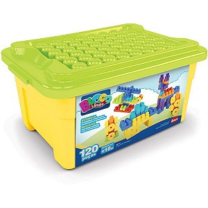 Brinquedo para Montar Super Caixa Divertida 120 Peças