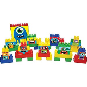 Brinquedo para Montar Montando Meus Monstrinhos 48 Peças