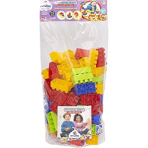 Brinquedo para Montar Mercoblocks 112 Peças