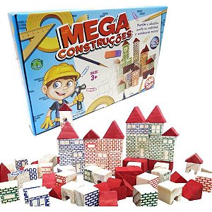 Brinquedo para Montar Mega Construcões 200 Peças