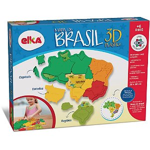 Brinquedo para Montar Mapa do Brasil 3D