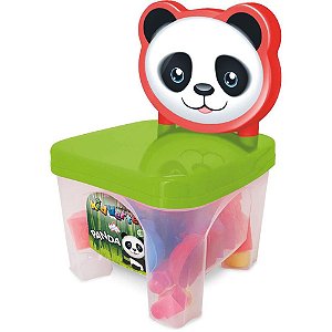 Brinquedo para Montar Kidverte Panda com 28 Blocos