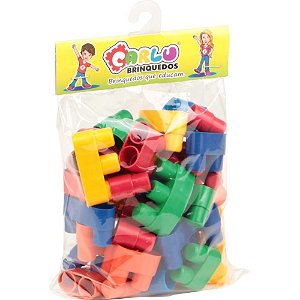 Brinquedo para Montar Conectando Formas 40 Peças