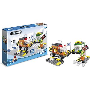 Brinquedo para Montar Cidade Transito 196 PCS
