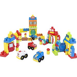 Brinquedo para Montar Cidade da Blocolândia 120 Peças