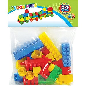 Brinquedo para Montar Bloquinhos 32 Peças