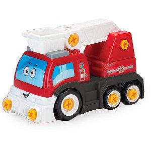 Brinquedo para Montar Bigxtruck Bombeiro 37 PCS