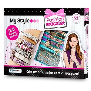 Brinquedo para Menina MY STYLE KIT Pulseiras com Letras - Multikids