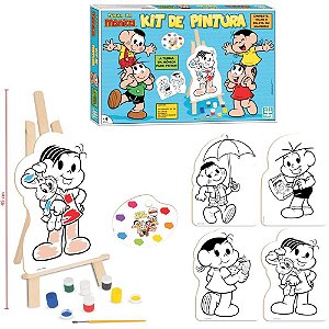 Brinquedo para Colorir Turma da Mônica - KIT de Pintura