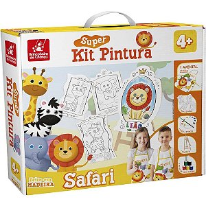 Brinquedo para Colorir Safari Super KIT com 4 Telas