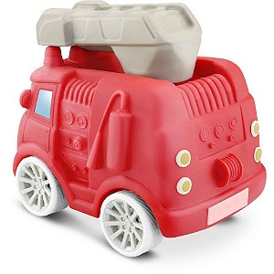 Brinquedo para Bebê Coleção Máquinas Pompier 14CM - Carrinho de Bombeiro