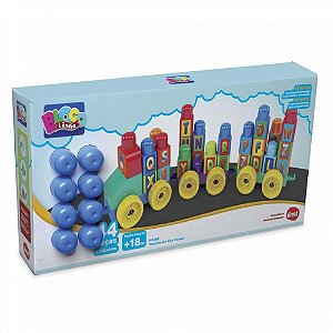 Brinquedo Educativo TREM do ABC 44 Peças