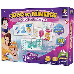 Brinquedo Educativo Princesas Jogo dos Números 60P