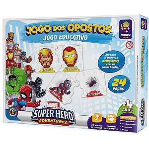 Brinquedo Educativo Marvel Jogo dos OPOSTOS 24 Peças