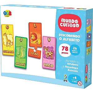Brinquedo Educativo Descobrindo o Alfabeto 78 Peças